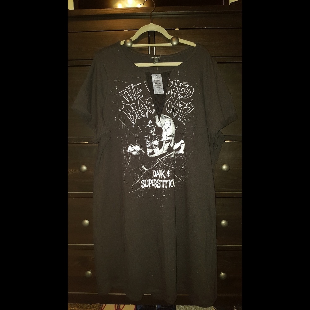 Torrid Wicked Black Catz Tshirt Dress